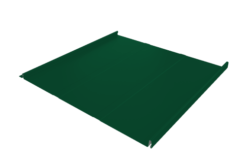 Фальц двойной стоячий Line Grand Line 0,45 PE с пленкой на замках RAL 6005 зеленый мох