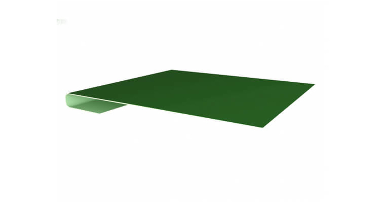 Планка завершающая простая 65мм PE с пленкой 6002 лиственно-зеленый