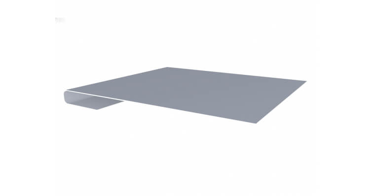 Планка завершающая простая 65мм PE с пленкой 9006 бело-алюминиевый
