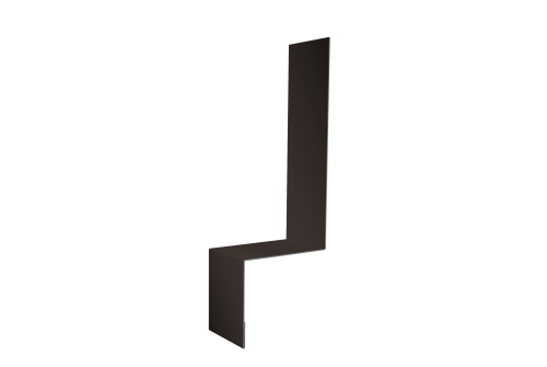 Планка примыкание боковое фальц 0,45 PE с пленкой RR 32 темно-коричневый (3м)