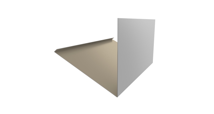 Планка примыкание верхнее к трубе фальц 0,45 PE с пленкой RAL 1015 светлая слоновая кость (3м)