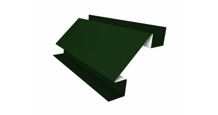 Угол внутренний сложный 75мм PE с пленкой RAL 6002 лиственно-зеленый