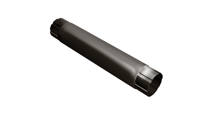 Труба круглая соединительная Grand Line PU 100 мм 1 м RR 32 темно-коричневый