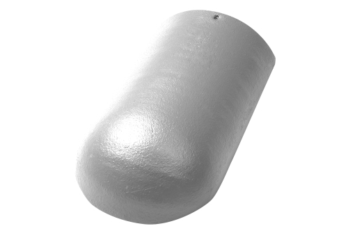 Начальная хребтовая черепица Braas Франкфуртская серый