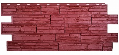 Фасадная панель Т-Сайдинг Альпийская сказка Одноцветная покраска Красный