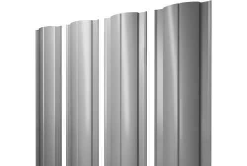 Штакетник Круглый с прямым резом 0.5 Satin RAL 7004 сигнальный серый