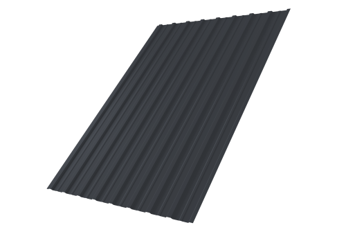 Профнастил С10A 0,4 PE RAL 7024 мокрый асфальт