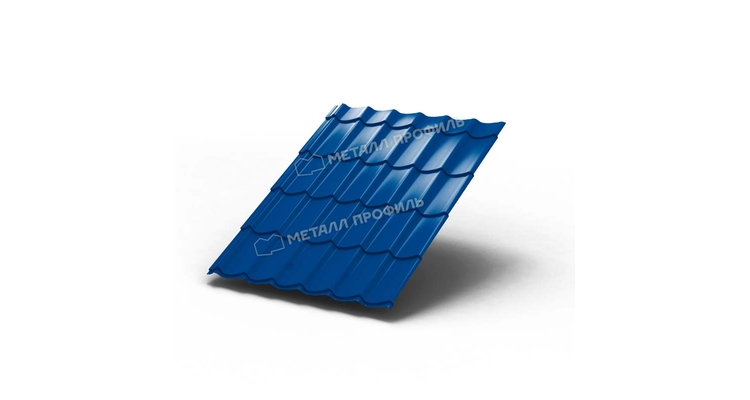 Металлочерепица МП Ламонтерра покрытие Colorcoat Prisma ПРМ-03 ral 5005 лист толщина 0.5 мм