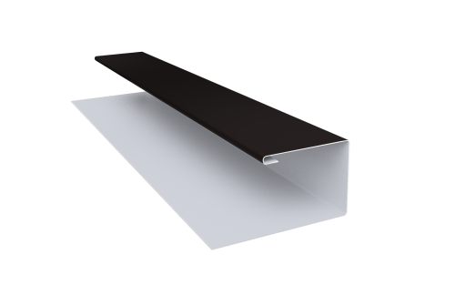 Планка П-образная Экобрус Grand Line 0,45 PE с пленкой RAL 9005 черный (3м)