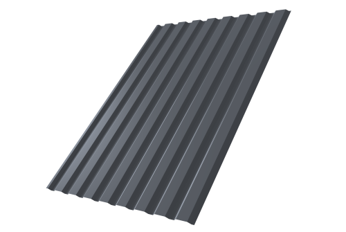 Профнастил С20А 0,5 PurPro Matt 275 RAL 7024 мокрый асфальт