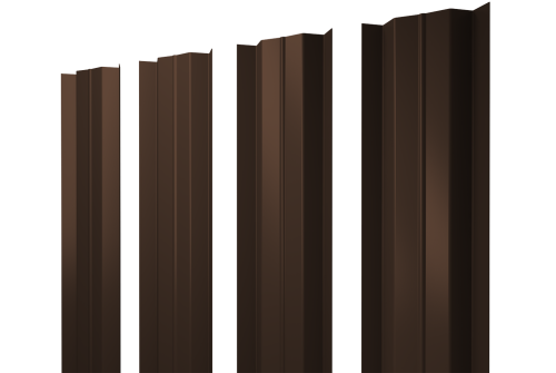 Штакетник М-образный В с прямым резом 0.4 PE-Double RAL 8017 шоколад