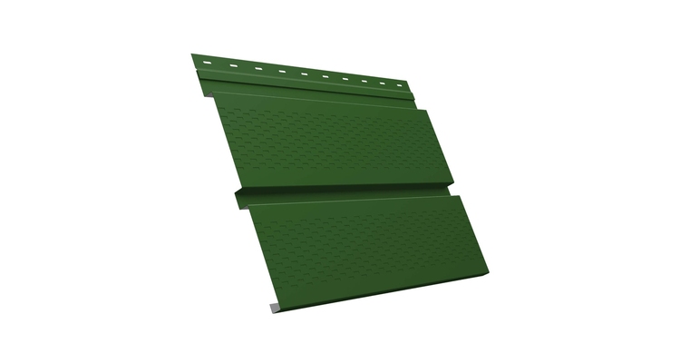 Металлический софит Квадро брус с перфорацией 0,45 PE RAL 6002 лиственно-зеленый