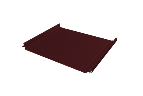 Кликфальц Pro Gofr Grand Line 0,5 Satin с пленкой на замках RAL 3005 красное вино