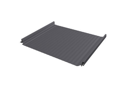 Кликфальц Pro Gofr Grand Line 0,45 PE с пленкой на замках RAL 7004 сигнальный серый