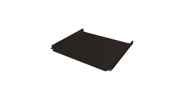 Кликфальц Pro Gofr Grand Line 0,45 PE с пленкой на замках RR 32 темно-коричневый