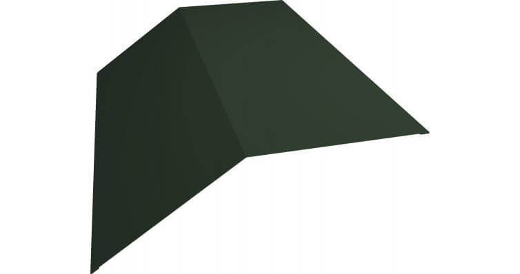 Планка конька плоского 145х145 GreenCoat Pural Matt RR 11 темно-зеленый
