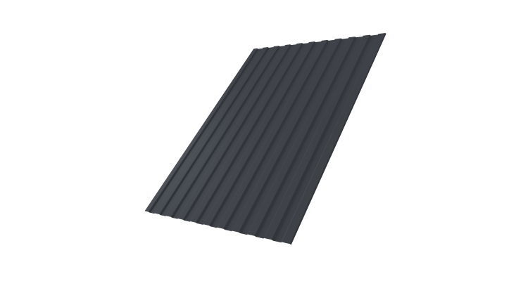 Профнастил С8А 0,4 PE с пленкой RAL 7024 мокрый асфальт