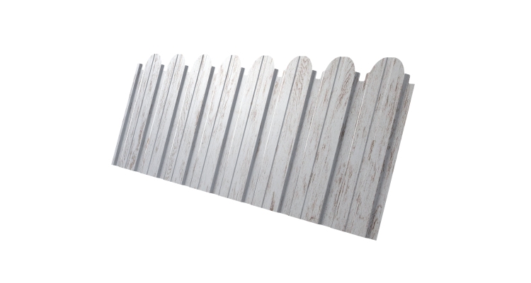 Профнастил С10B фигурный 0,45 Print Elite Snow Wood TwinColor