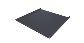 Фальц двойной стоячий Line Grand Line 0,45 Drap TX с пленкой на замках RAL 7024 мокрый асфальт