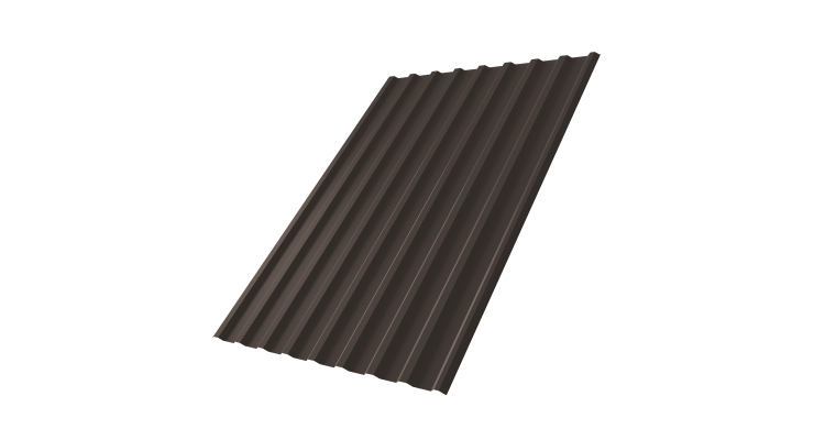 Профнастил С20R 0.45 PE-Double RR 32 темно-коричневый