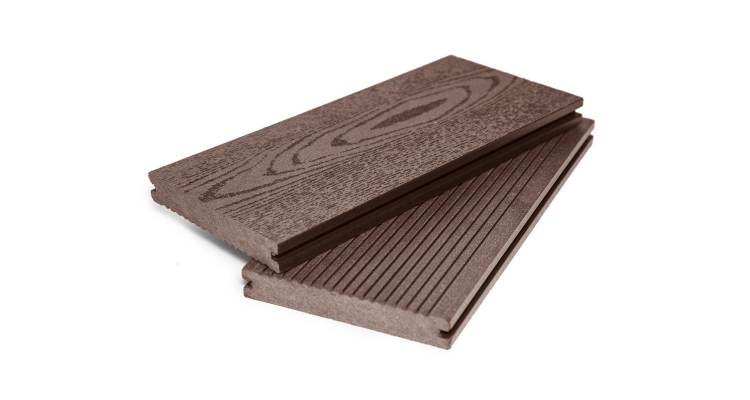 Террасная доска Grand Line 140 мм вельвет и тиснение Массив Шоколад (цвет коричневый) 4 метра