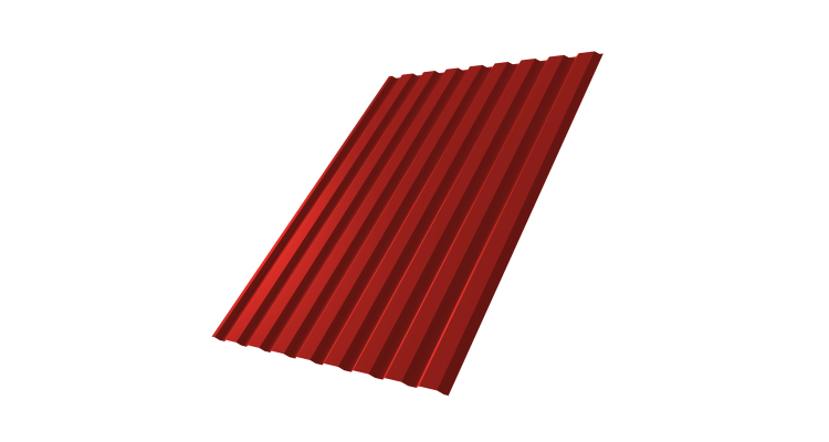 Профнастил С20А 0.5 Satin RAL 3011 коричнево-красный