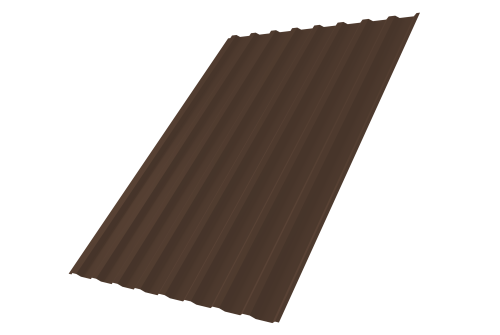 Профнастил С20B 0,5 Satin Matt TX RAL 8017 шоколад