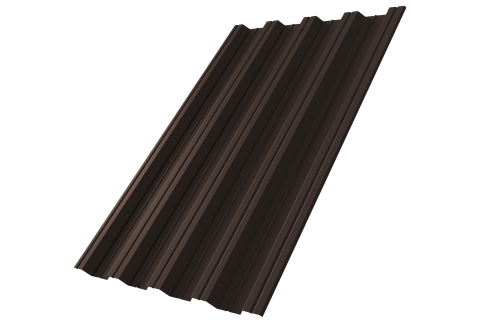 Профнастил НС44 Grand Line 0,5 Drap RR 32 темно-коричневый
