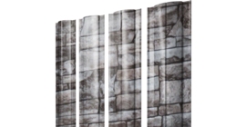 Штакетник Круглый с прямым резом 0,45 Print Elite King Stone TwinColor