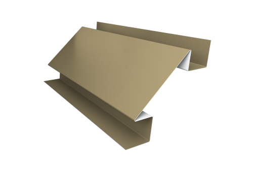 Планка угла внутреннего сложного Блок-хаус new 0,45 PE с пленкой RAL 1014 слоновая кость (3м)