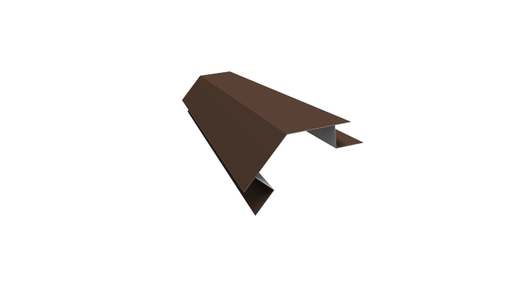 Планка угла внешнего сложного 135 градусов Блок-хаус new 0,45 Drap TR RAL 8017 шоколад (2м)