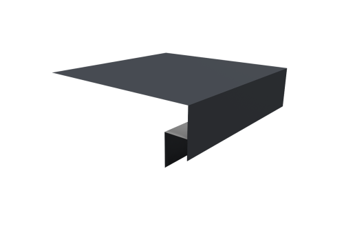 Планка околооконная сложная Блок-хаус new 200х50х27 0,45 PE с пленкой RAL 7024 мокрый асфальт (3м)