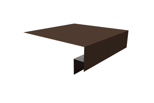 Планка околооконная сложная Блок-хаус new 200х50х27 0,45 PE с пленкой RAL 8017 шоколад (3м)