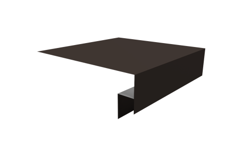 Планка околооконная сложная Блок-хаус new 200х50х27 0,45 PE с пленкой RR 32 темно-коричневый (3м)