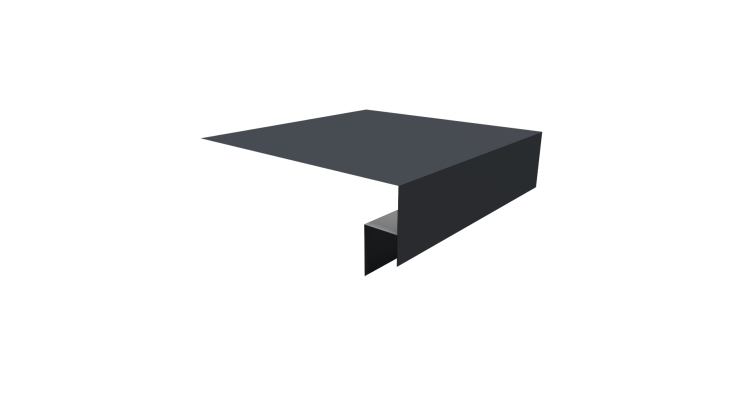 Планка околооконная сложная Блок-хаус new 200х50х27 0,45 Drap RAL 7024 мокрый асфальт (2м)