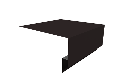 Планка околооконная сложная Блок-хаус new 200х75х27 0,45 Drap RAL 9005 черный (3м)