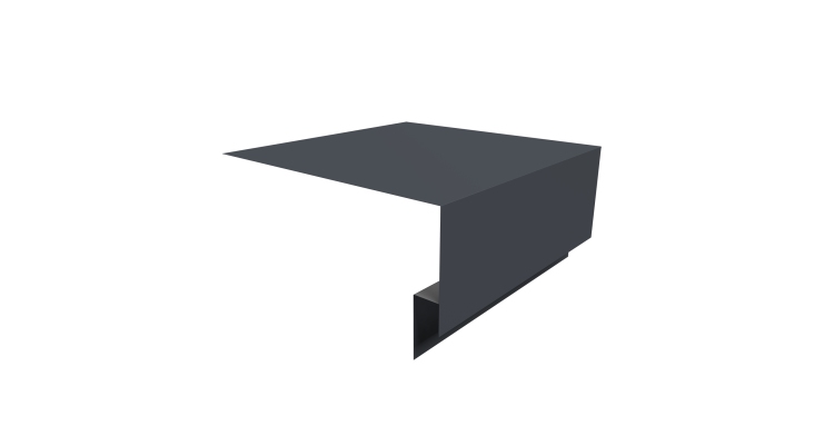 Планка околооконная сложная Блок-хаус new 200х75х27 0,45 Drap TX RAL 7024 мокрый асфальт (2м)