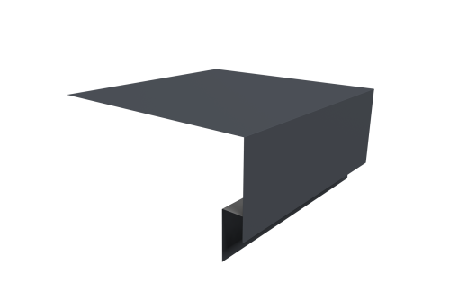 Планка околооконная сложная Блок-хаус new 200х75х27 0,5 Satin Matt RAL 7024 мокрый асфальт (2м)