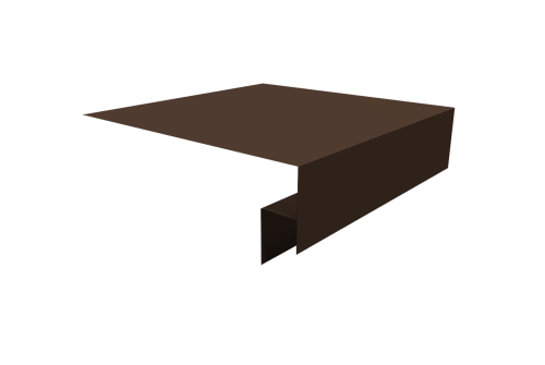 Планка околооконная сложная Блок-хаус new 250х50х27 (j-фаска) 0,45 Drap TwinColor RAL 8017 шоколад (2м)