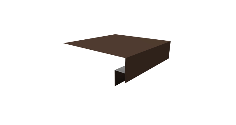 Планка околооконная сложная Блок-хаус new 250х50х27 (j-фаска) 0,5 Drap RAL 8017 шоколад (2м)