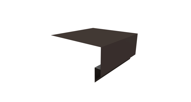 Планка околооконная сложная Блок-хаус new 250х75х27 0,45 Drap ST RR 32 темно-коричневый (3м)