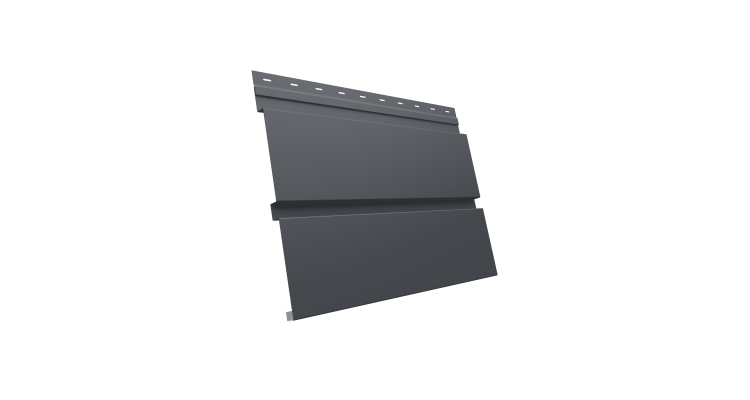 Софит металлический Квадро Брус без перфорации 0,5 Satin Matt TX с пленкой RAL 7024 мокрый асфальт