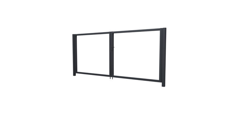 Ворота Жалюзи Texas 1.5х3.6 RAL 7024 без заполнения (ламель 125 мм)