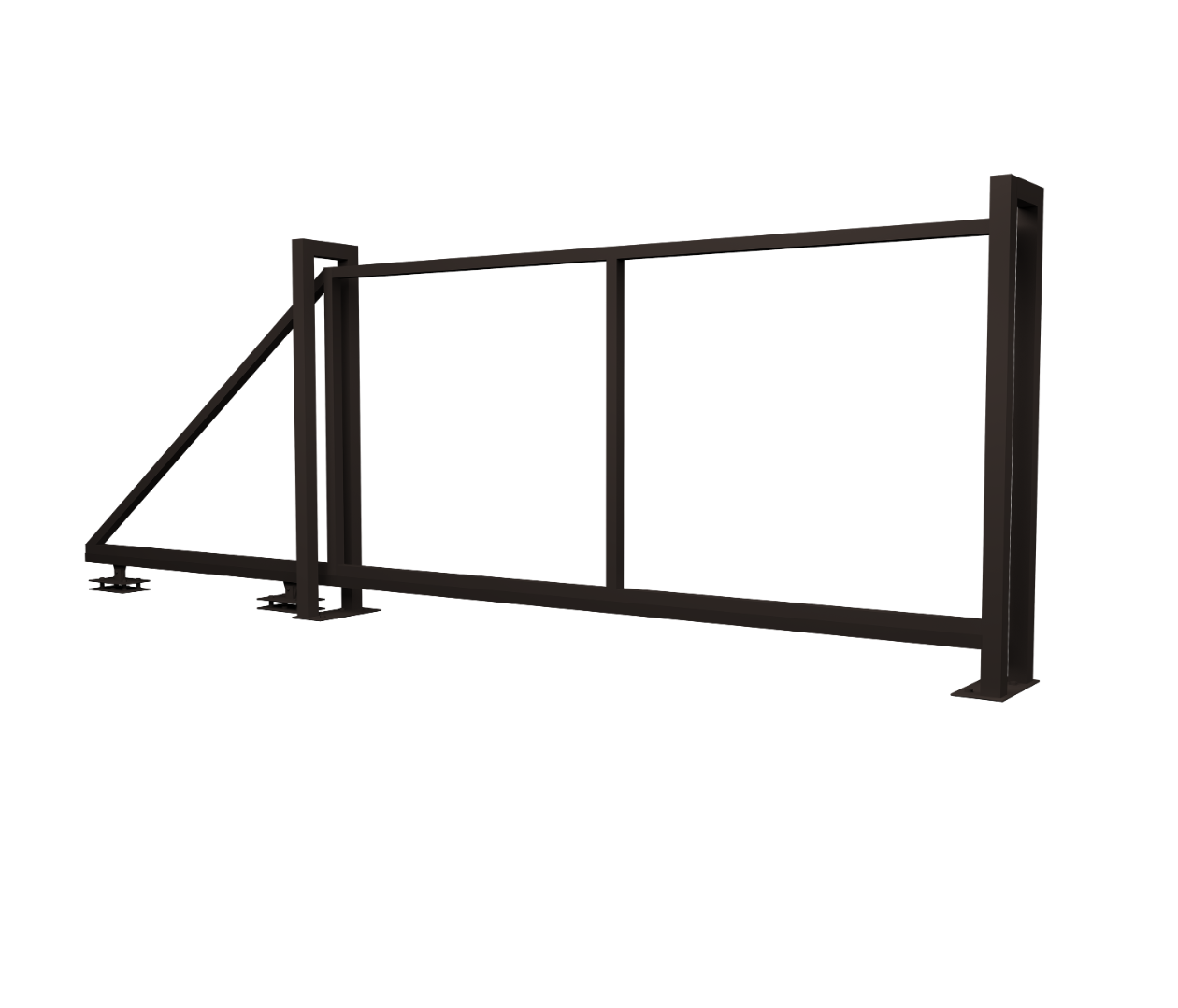 Ворота откатные Жалюзи Texas 2.0х4.0 RR 32 без заполнения (ламель 150 мм)