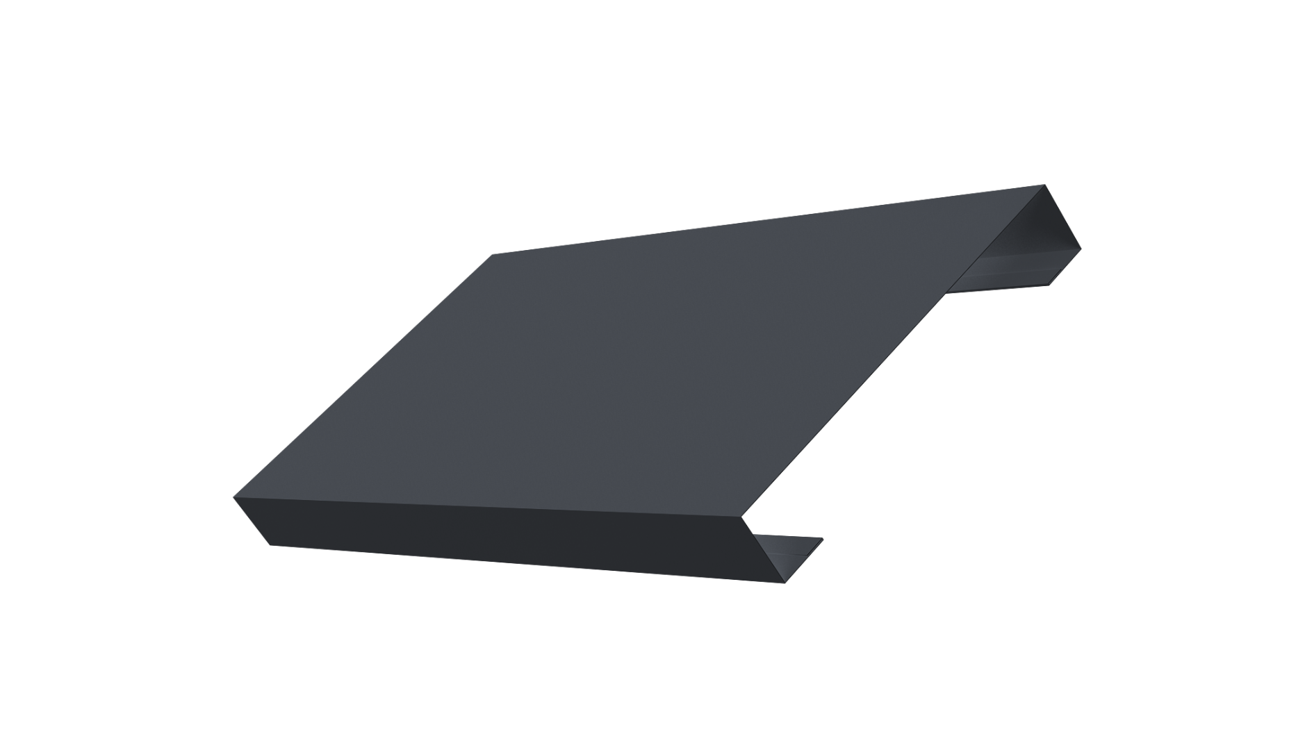 Ламель лицевая 125 забора жалюзи Texas 0.45 PE-Double с пленкой RAL 7024 мокрый асфальт