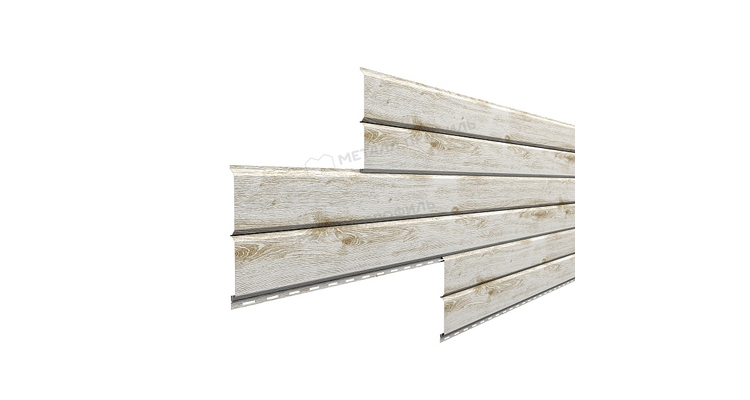 Сайдинг Металл Профиль Lбрус-XL-14х335 (ECOSTEEL_MA-01-Беленый Дуб-0.5)