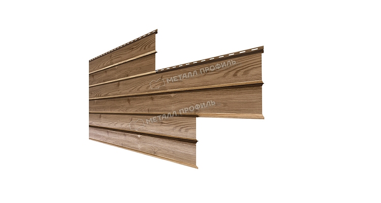 Сайдинг Металл Профиль Lбрус-XL-14х335 (ECOSTEEL_T-01-Кедр-0.5)