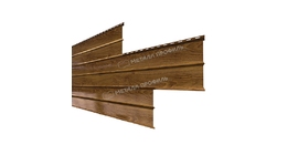 Сайдинг Металл Профиль Lбрус-XL-Н-14х335 (ECOSTEEL-01-МореныйДуб-0.5)