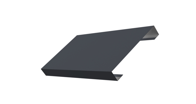 Ламель лицевая 125 забора жалюзи Texas 0.5 PurLite Matt с пленкой RAL 7024 мокрый асфальт