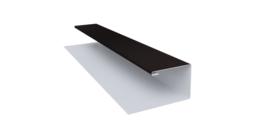 Планка П-образная Экобрус Grand Line 0,45 Drap TX RAL 9005 черный (2м)